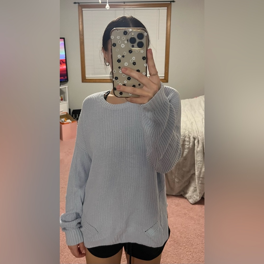 Hollister Light Blue Knit Sweater